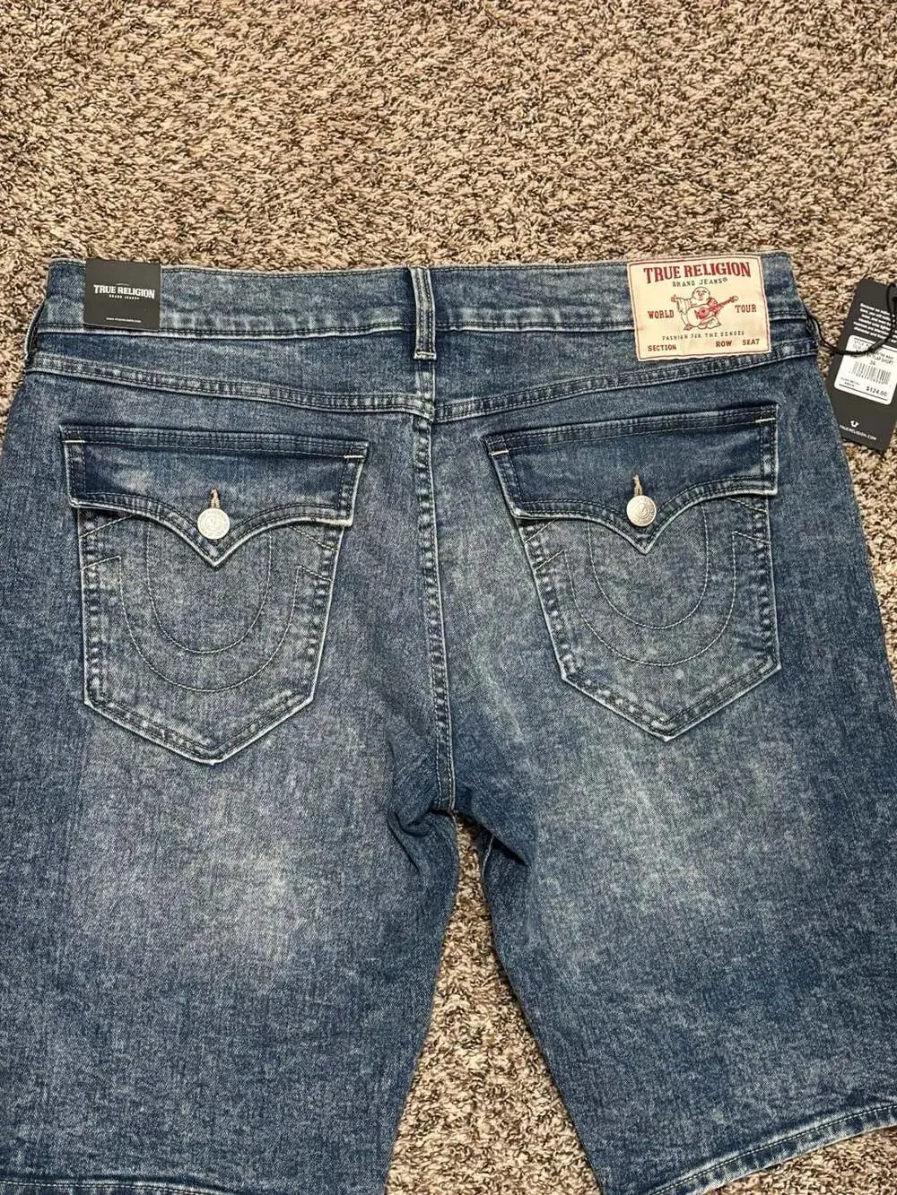True Religion Ricky stretch Denim Shorts in Light Celestine Wash